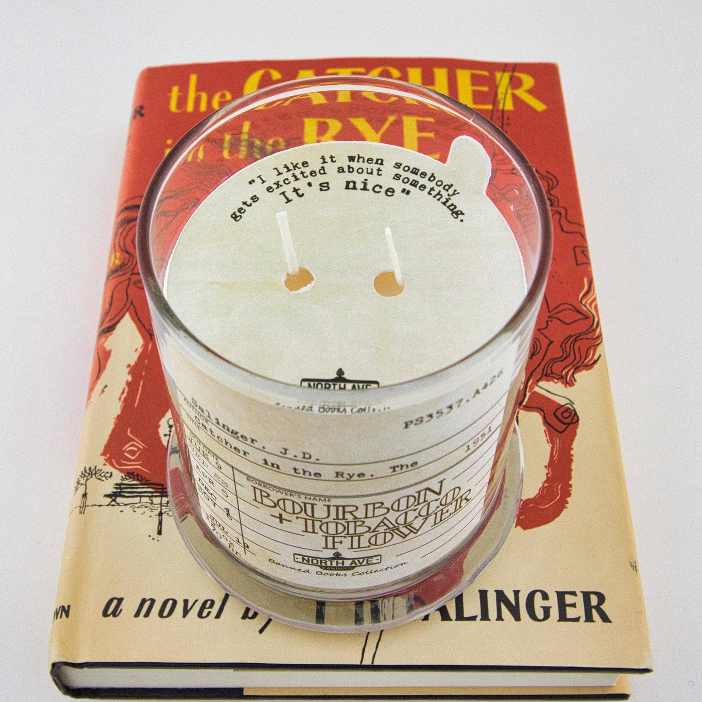 Banned Book Candle / The Catcher in the Rye / Bookish Gift: Display box