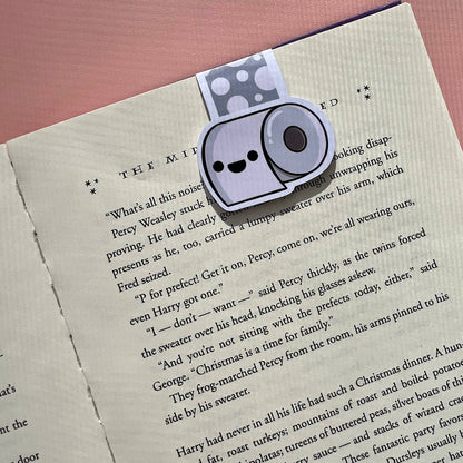 Kawaii Toilet Paper Roll Magnetic Bookmark