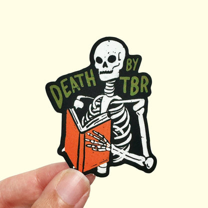 Death by TBR Bookish Kindle Sticker, Gift for Book Lovers