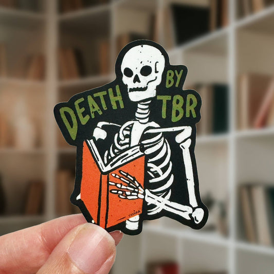 Death by TBR Bookish Kindle Sticker, Gift for Book Lovers