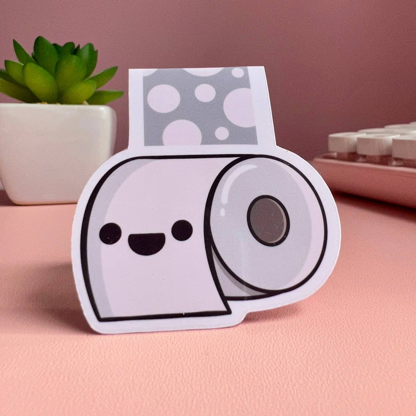 Kawaii Toilet Paper Roll Magnetic Bookmark