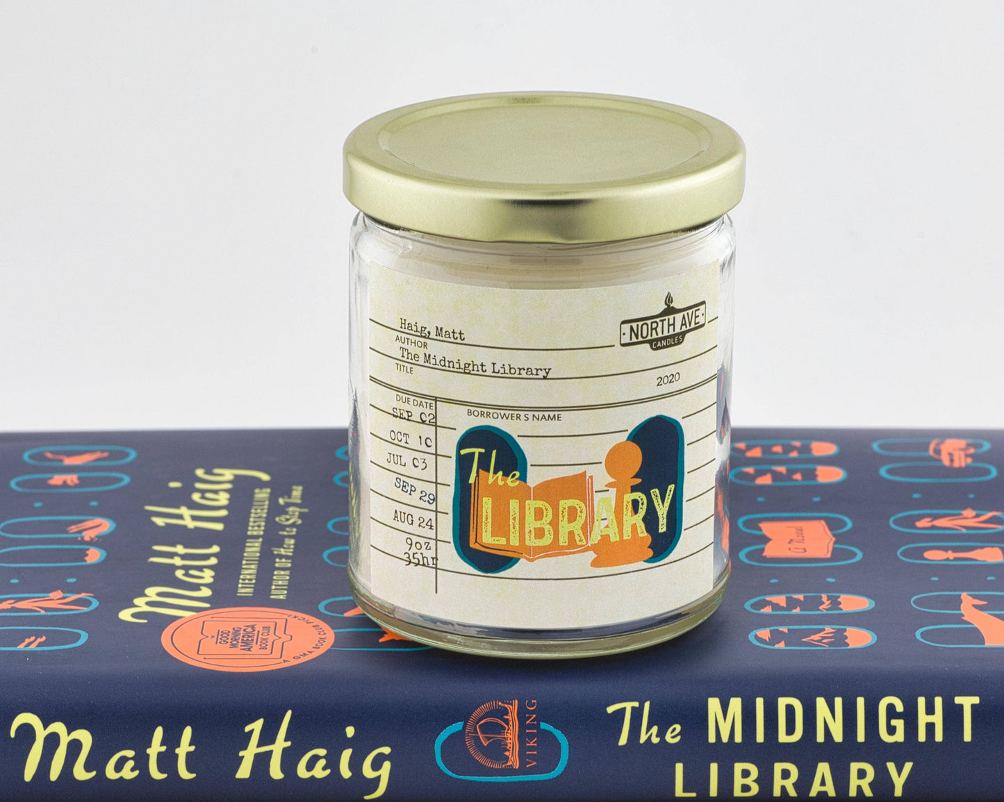 Book Candle / The Midnight Library / Bookstore Gift /